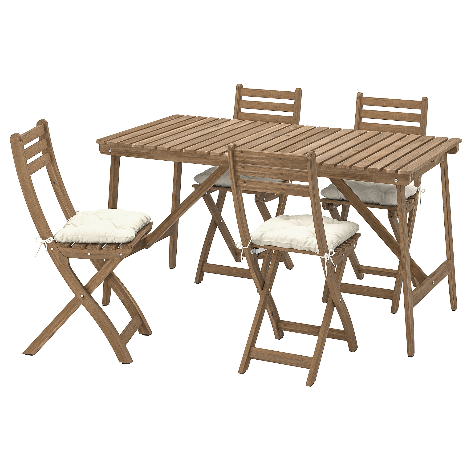 ASKHOLMEN table+4 folding chairs, outdoor