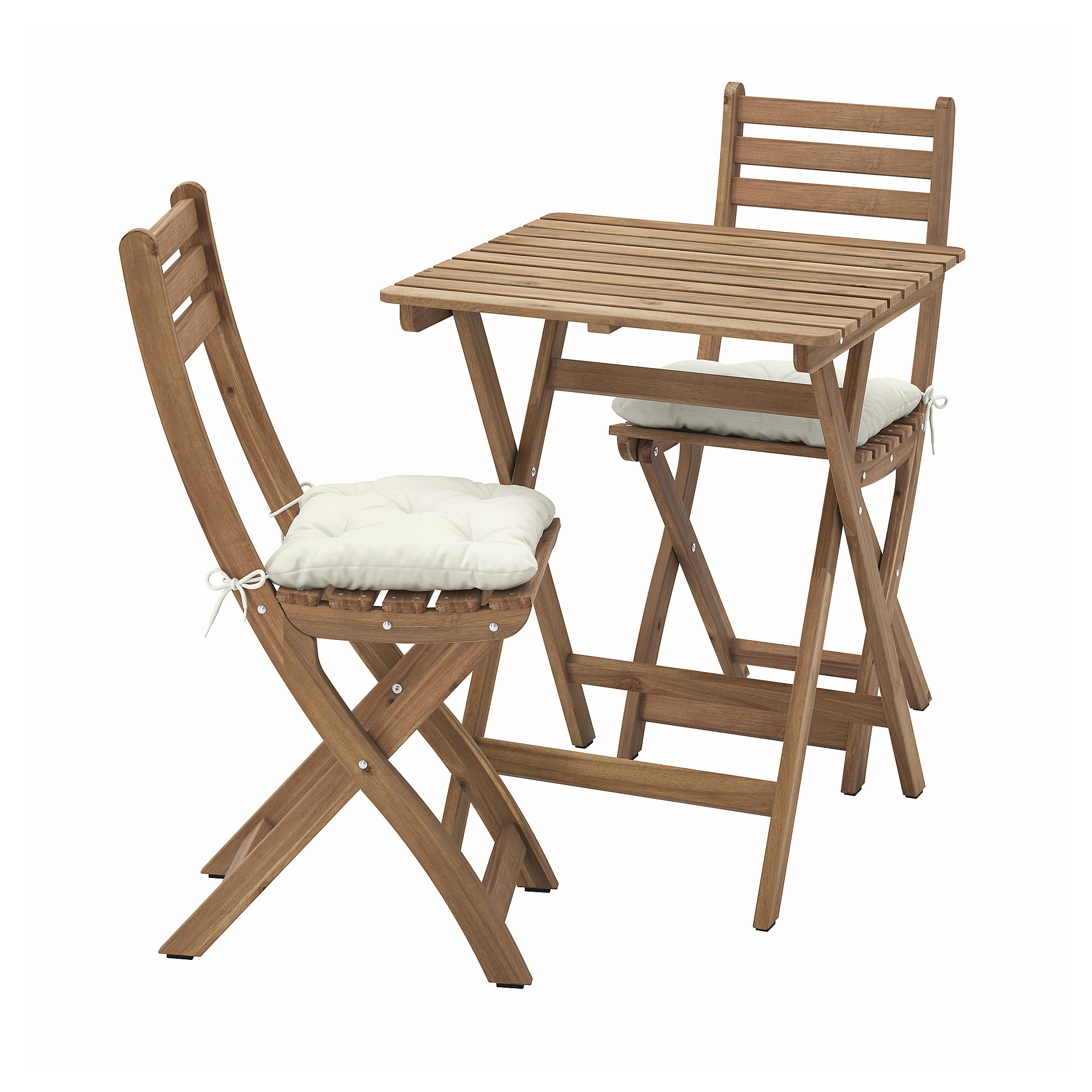 ASKHOLMEN table+2 folding chairs, outdoor