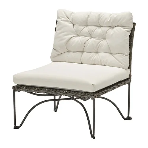 JUTHOLMEN - easy chair, outdoor, dark grey/Kuddarna light grey-beige | IKEA Taiwan Online - PE961604_S4