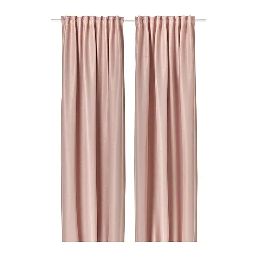VILBORG - 高度遮光窗簾 2件裝, 粉紅色/含織帶, 145x250 公分 | IKEA 線上購物 - PE931717_S4