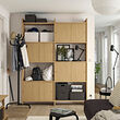 LÅDMAKARE storage combination w sliding doors