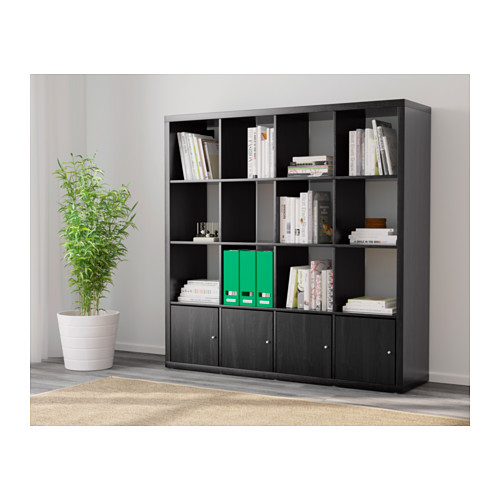 KALLAX shelving unit with 4 inserts