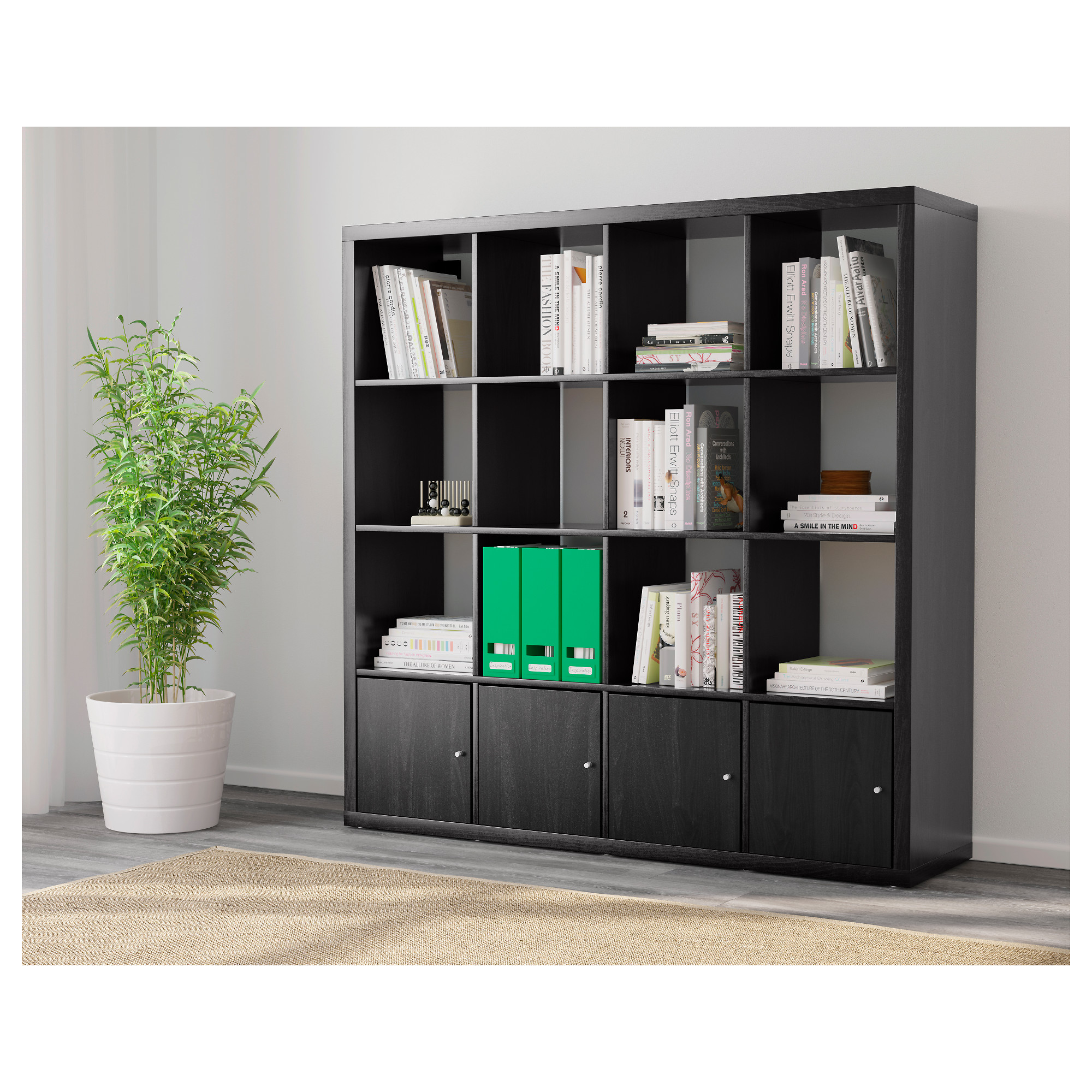 KALLAX shelving unit with 4 inserts