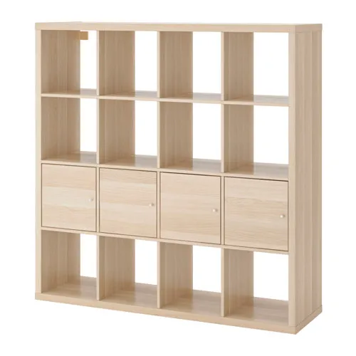 KALLAX - 層架組附4收納隔板, 染白橡木紋, 147x147 公分 | IKEA 線上購物 - PE618797_S4