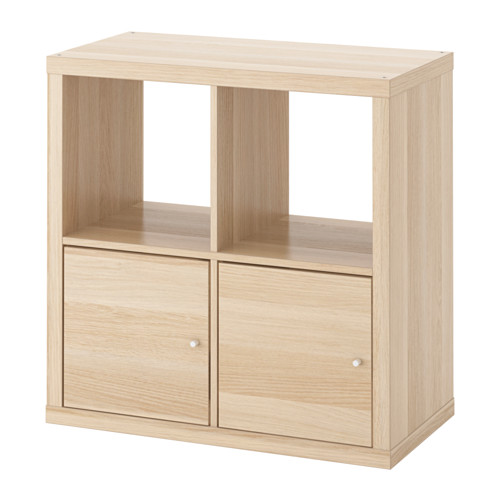 KALLAX - 層架組附門片, 染白橡木紋, 77x77 公分 | IKEA 線上購物 - PE618833_S4