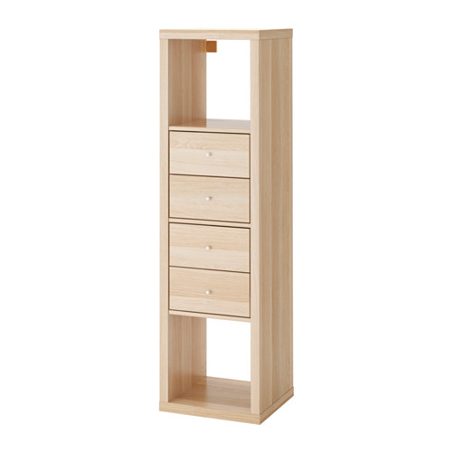 KALLAX shelving unit with 2 inserts