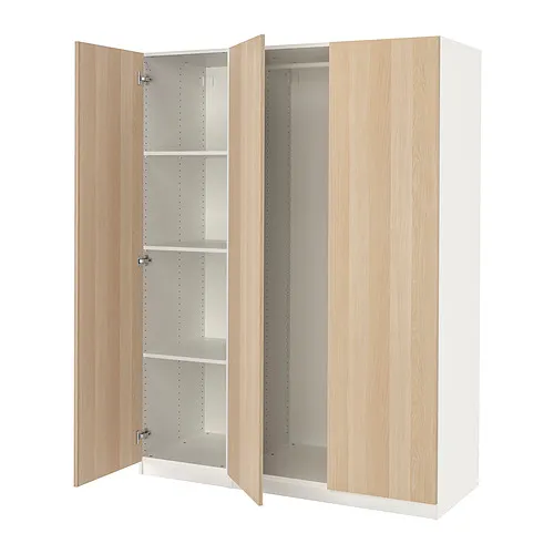 PAX/FORSAND - 衣櫃/衣櫥組合, 白色/染白橡木紋, 150x60x201 公分 | IKEA 線上購物 - PE857926_S4