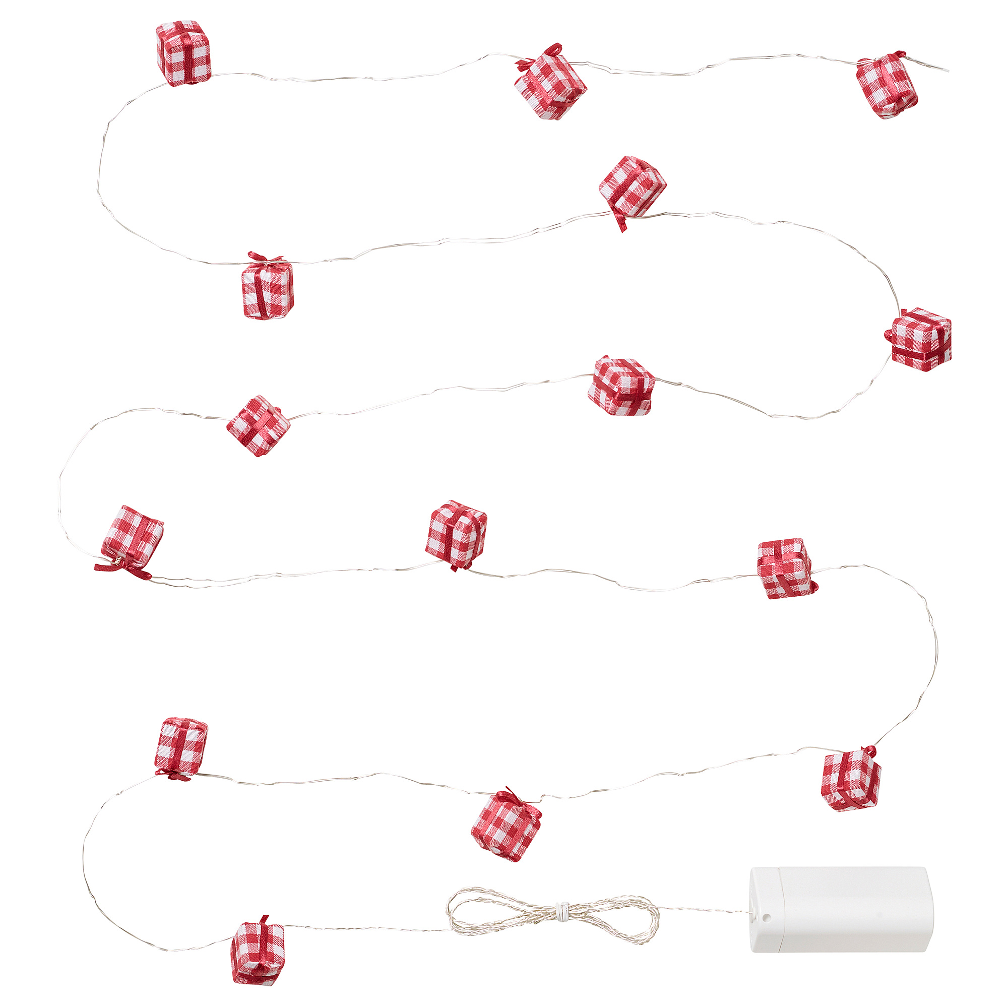 STRÅLA - LED lighting chain with 15 lights, battery-operated/gift box ...