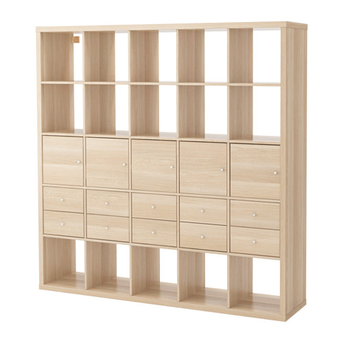 KALLAX shelving unit with 10 inserts