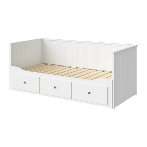 HEMNES 坐臥兩用床框/3抽