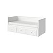 HEMNES day-bed w 3 drawers/2 mattresses