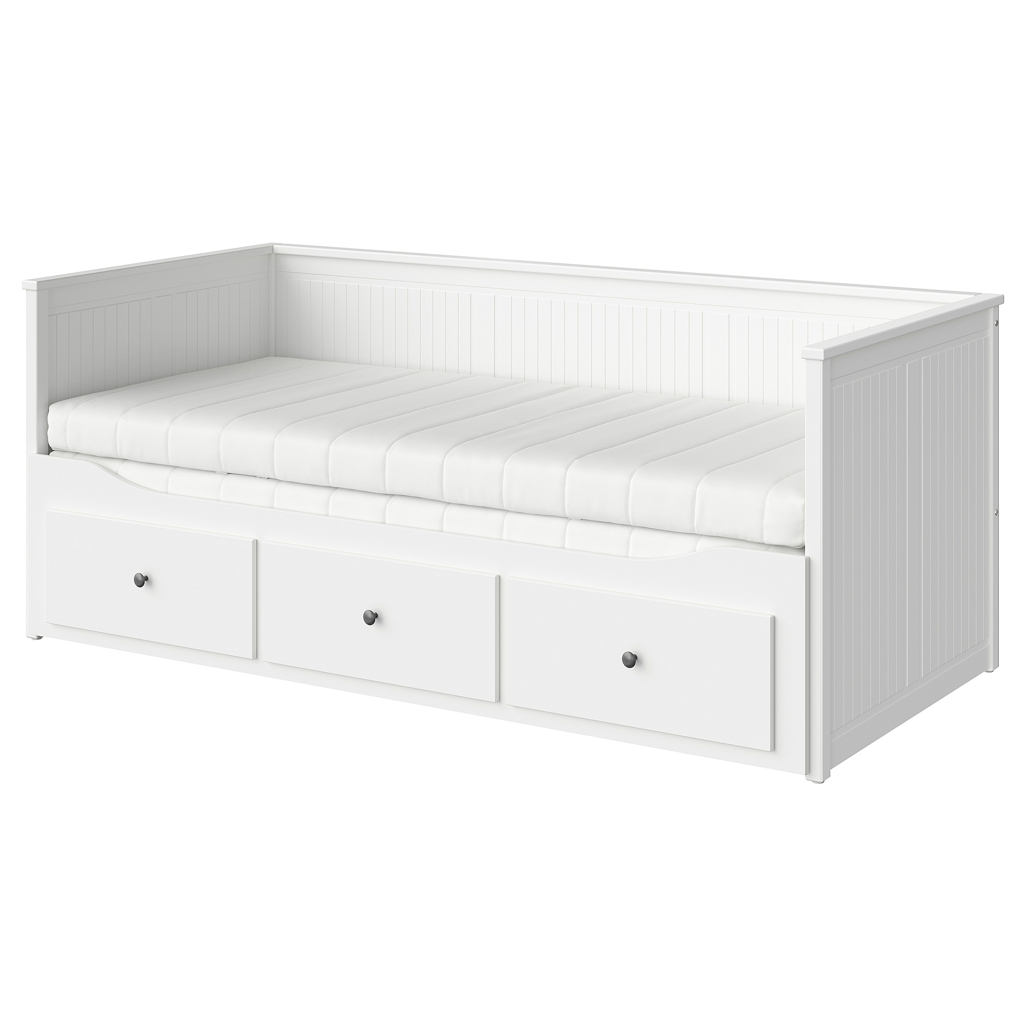 HEMNES day-bed w 3 drawers/2 mattresses