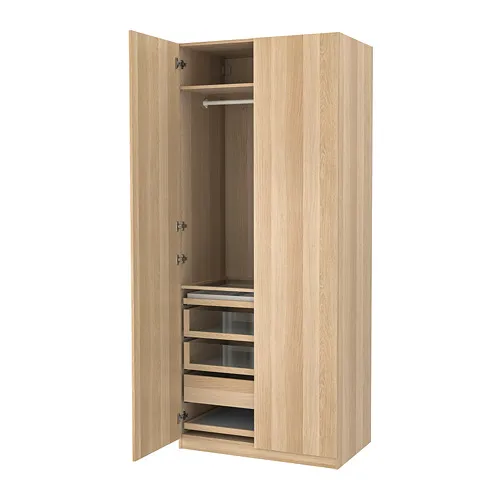 PAX/FORSAND - 衣櫃/衣櫥組合, 染白橡木紋/染白橡木紋, 100x60x236 公分 | IKEA 線上購物 - PE760038_S4