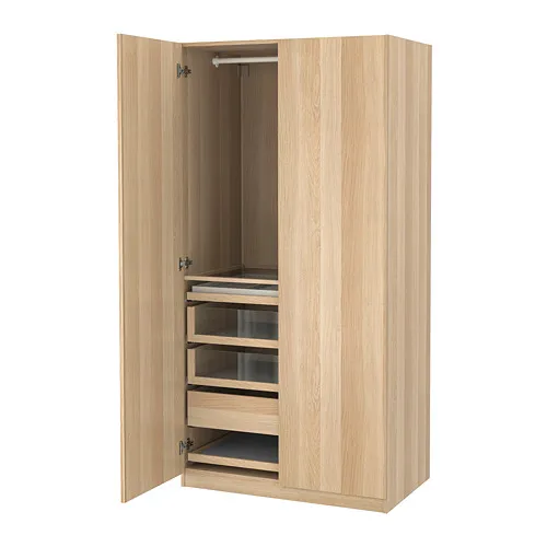 PAX/FORSAND - 衣櫃/衣櫥組合, 染白橡木紋/染白橡木紋, 100x60x201 公分 | IKEA 線上購物 - PE760037_S4