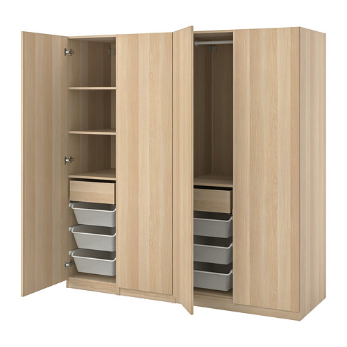 PAX/FORSAND - 衣櫃/衣櫥組合, 染白橡木紋/染白橡木紋, 200x60x201 公分 | IKEA 線上購物 - PE815042_S4