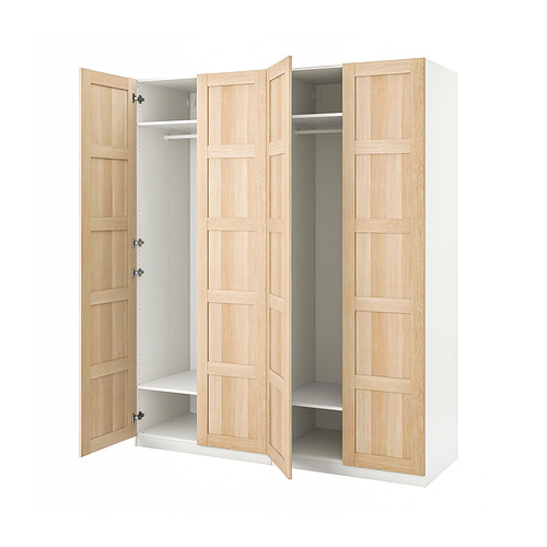 PAX/BERGSBO - 衣櫃/衣櫥, 白色/染白橡木紋, 200x60x236 公分 | IKEA 線上購物 - PE858072_S4
