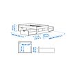 BRIMNES bed frame with storage