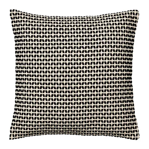 KUSTFLY - 靠枕套, 米色/黑色, 50x50 公分 | IKEA 線上購物 - PE815065_S4