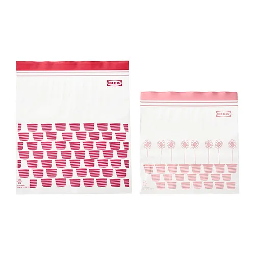 ISTAD - 保鮮袋, 具圖案 紅色/粉紅色, 2.5/1.2 公升 | IKEA 線上購物 - PE858406_S4