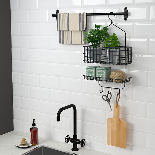 BLECKSJÖN shower hanger, two tiers