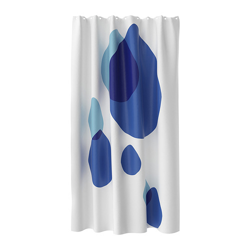 BERGVATTNET - 浴簾, 白/藍色, 180x200 公分 | IKEA 線上購物 - PE961723_S4