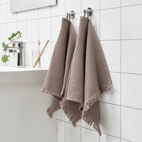VALLASÅN - 毛巾, 淺灰色/棕色 | IKEA 線上購物 - PE815143_S4