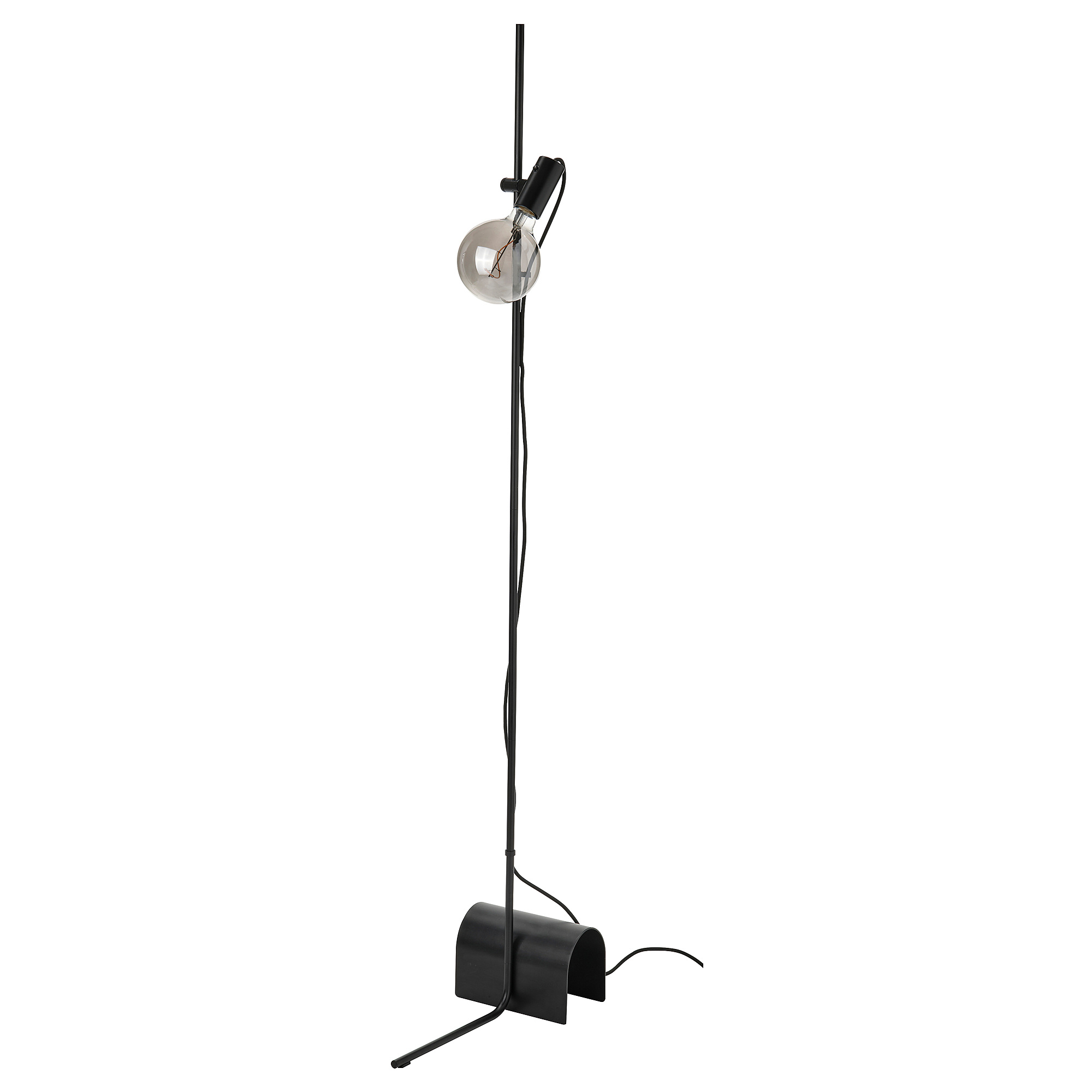 HÅRSLINGA/MOLNART floor lamp with light bulb