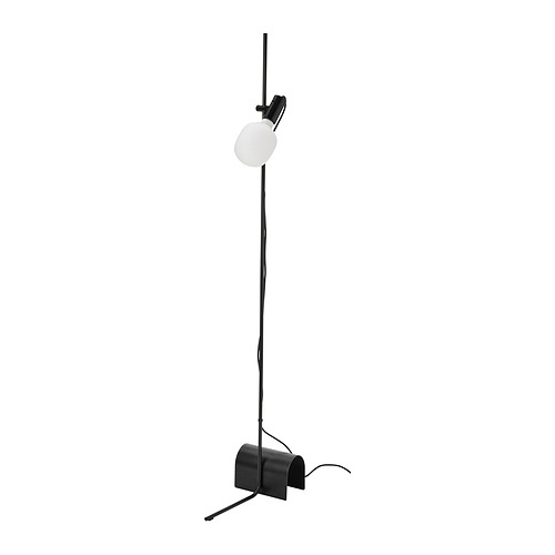 HÅRSLINGA/TRÅDFRI floor lamp with light bulb