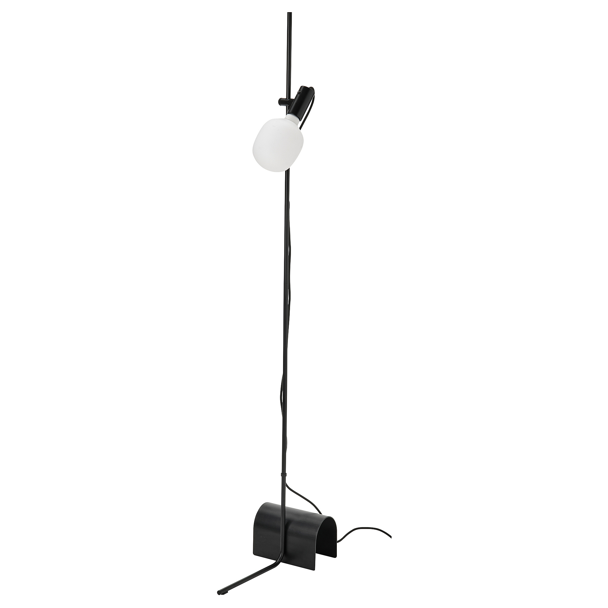 HÅRSLINGA/TRÅDFRI floor lamp with light bulb
