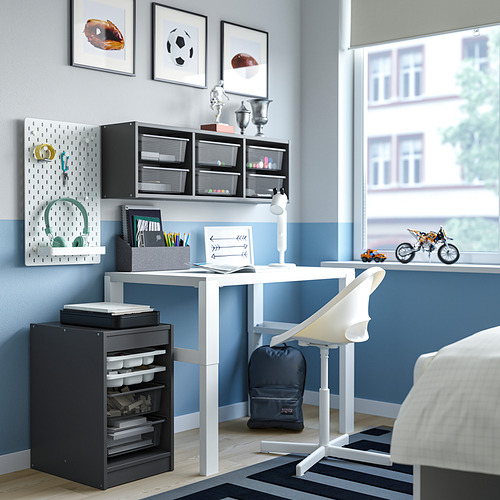 TROFAST storage combination w boxes/trays