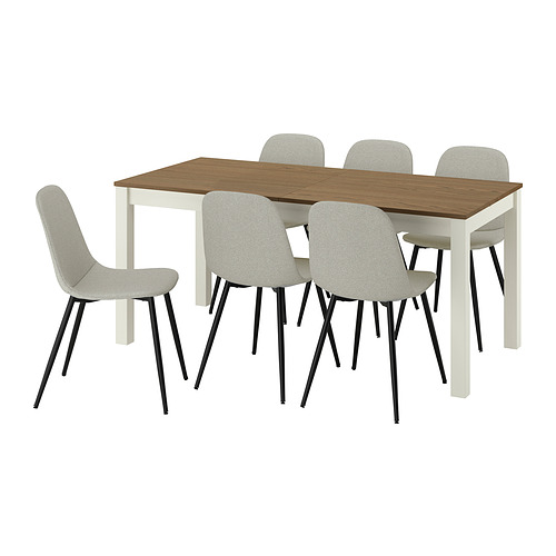ÅLHULT/NORDMANSSKÄR table and 6 chairs