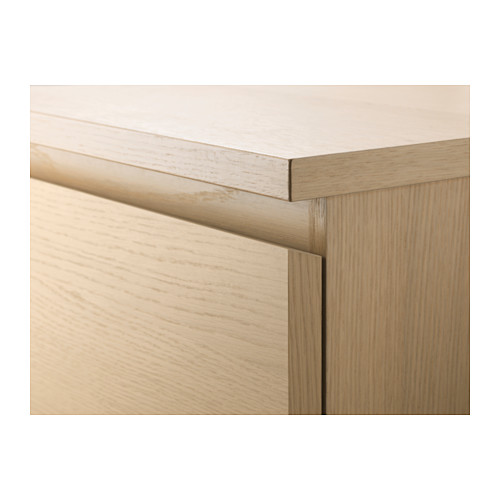 MALM - 抽屜櫃/6抽, 實木貼皮, 染白橡木/鏡面 | IKEA 線上購物 - PE555870_S4