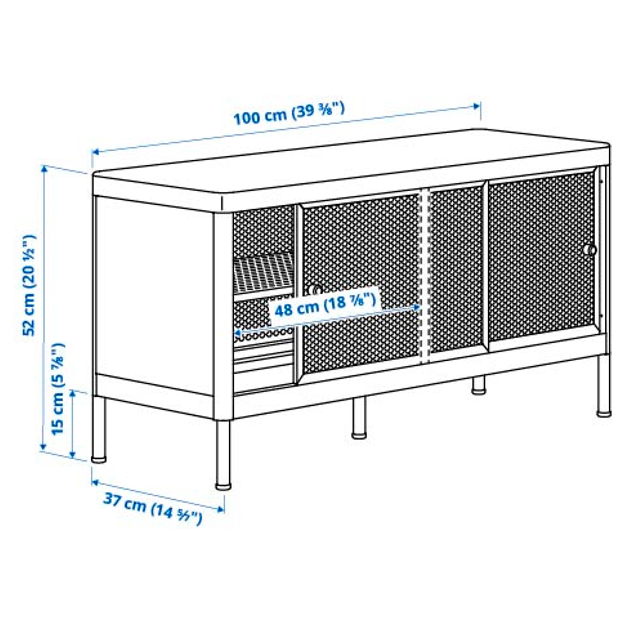 MACKAPÄR storage bench with sliding doors