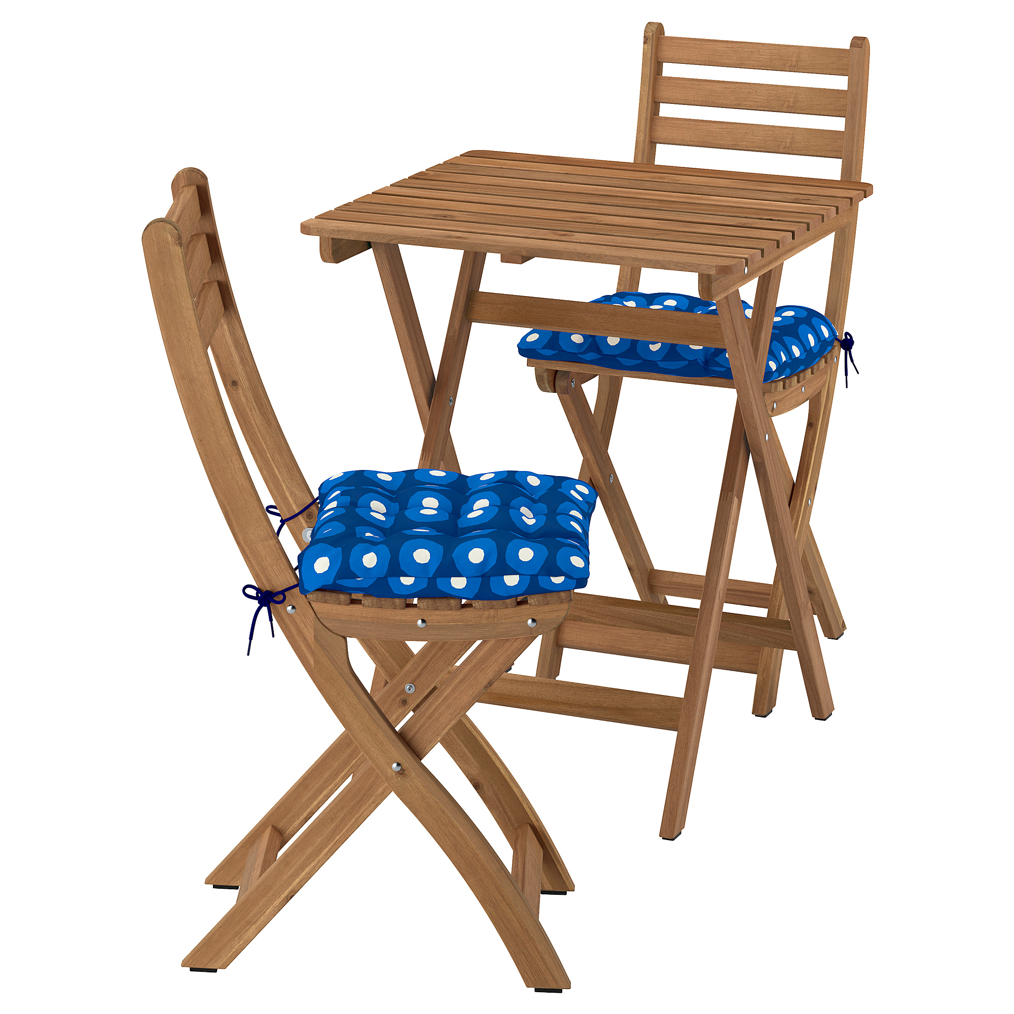 ASKHOLMEN table+2 folding chairs, outdoor