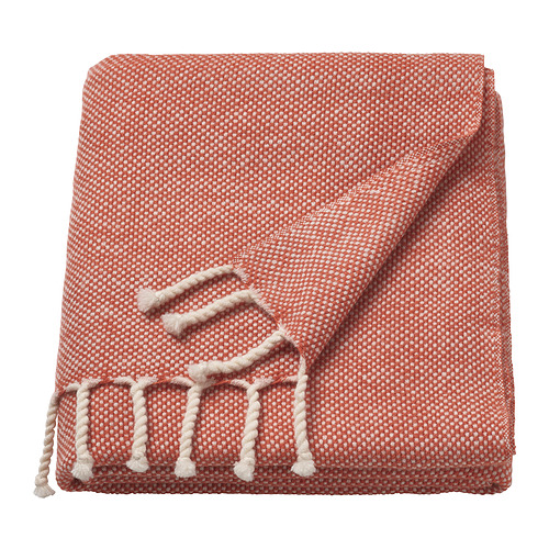 ULLTISTEL - 萬用毯, 紅棕色/白色 | IKEA 線上購物 - PE815282_S4