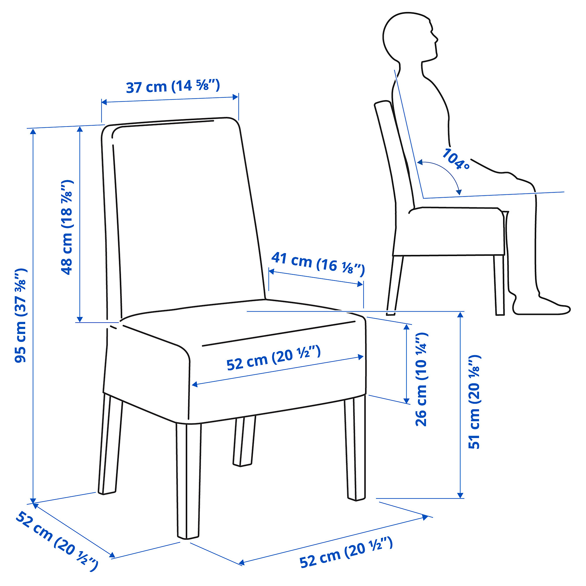 BERGMUND chair w medium long cover