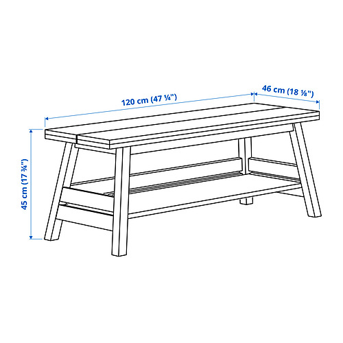 SKOGSTA bench with storage