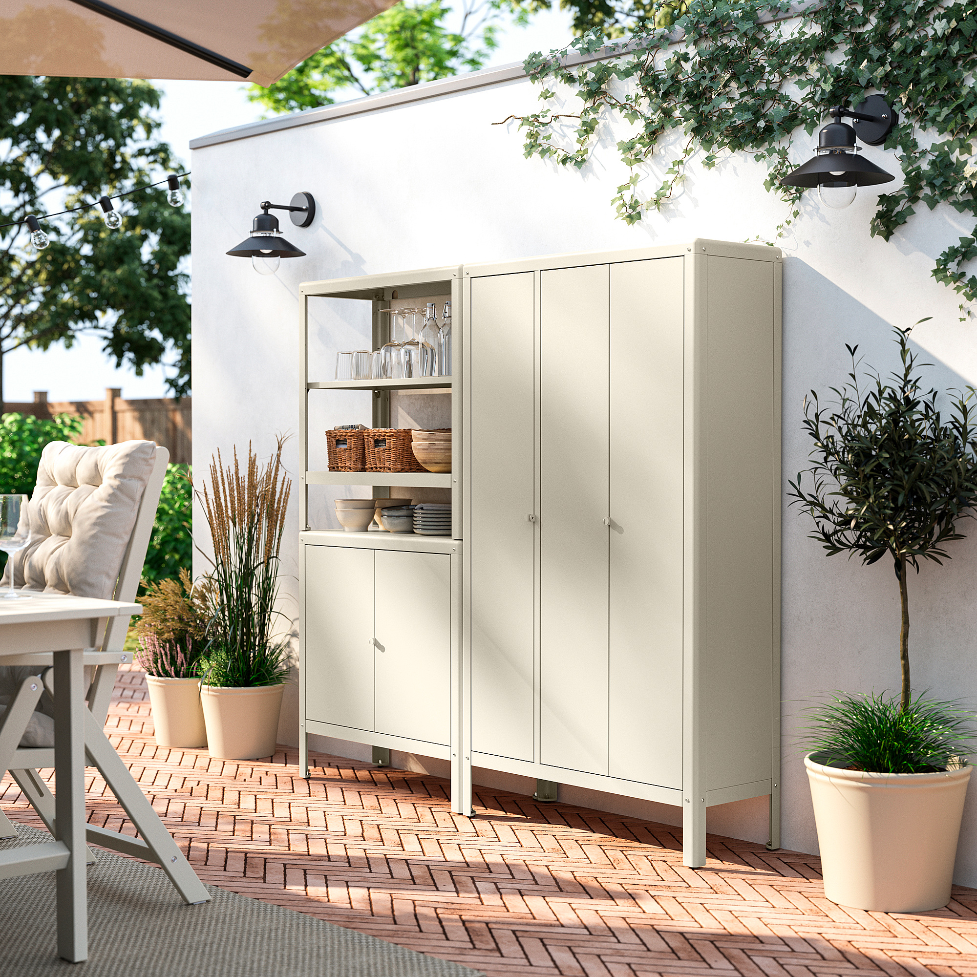 KOLBJÖRN shelving unit with 2 cabinets