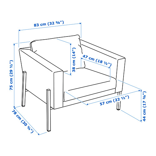 KOARP - armchair, Gunnared medium grey/black | IKEA Taiwan Online - PE720191_S4