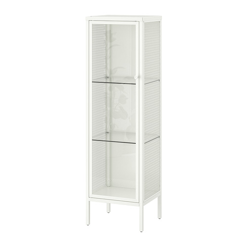 BAGGEBO - 玻璃門櫃, 金屬/白色, 34x30x116 公分 | IKEA 線上購物 - PE815393_S4