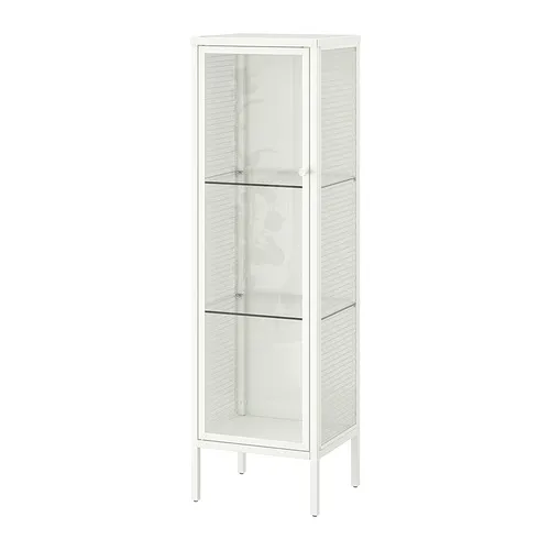 BAGGEBO - 玻璃門櫃, 金屬/白色, 34x30x116 公分 | IKEA 線上購物 - PE815393_S4