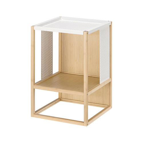 GILLERSBERG - bedside table, bamboo/white, 39x39x56 cm | IKEA Taiwan Online - E1000558_S4