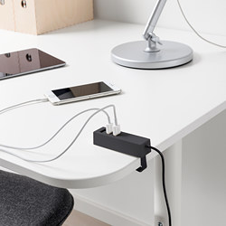 LÖRBY - USB charger with clamp, white | IKEA Taiwan Online - PE656999_S3