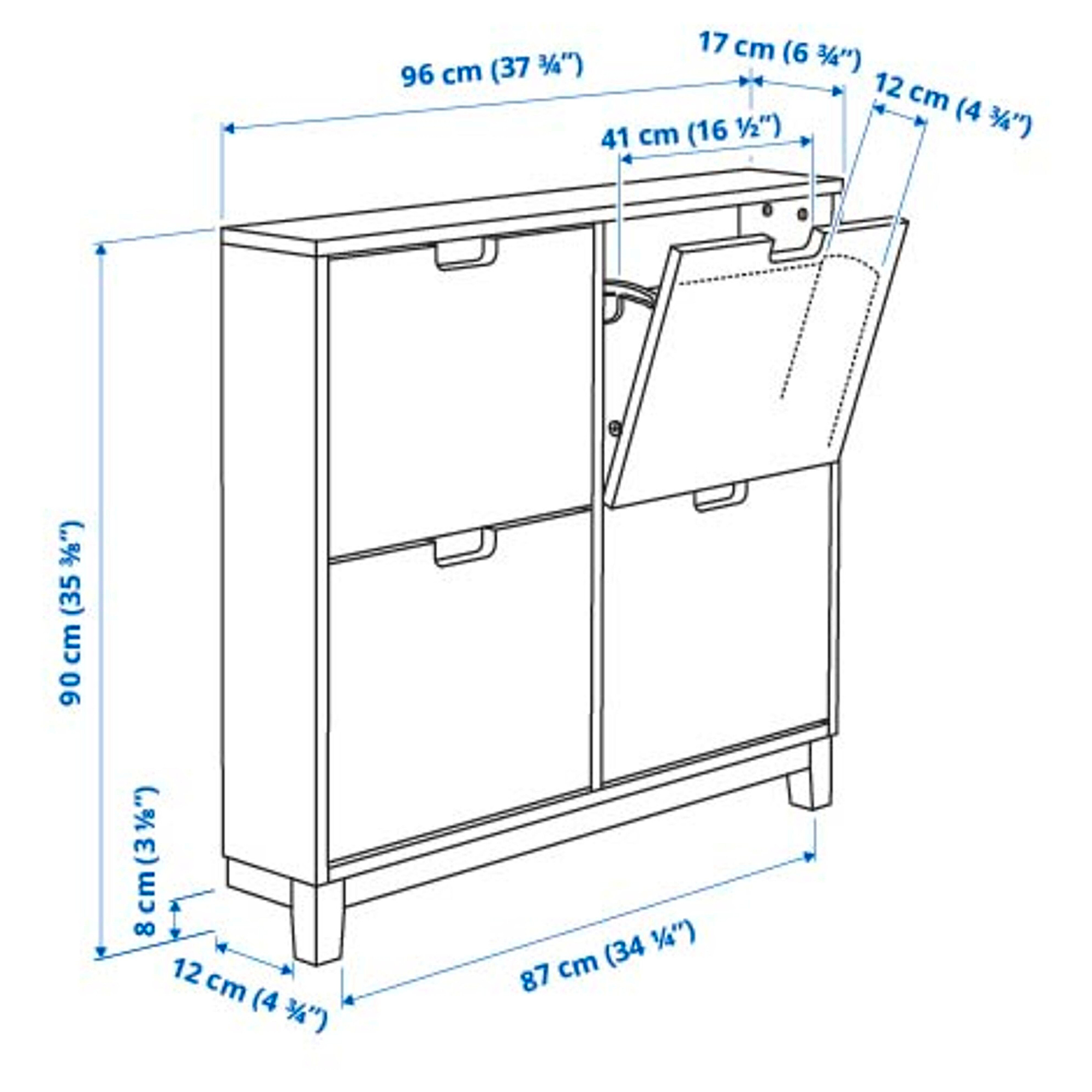 STÄLL shoe cabinet with 4 compartments