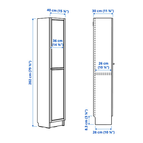 BILLY/OXBERG bookcase with doors