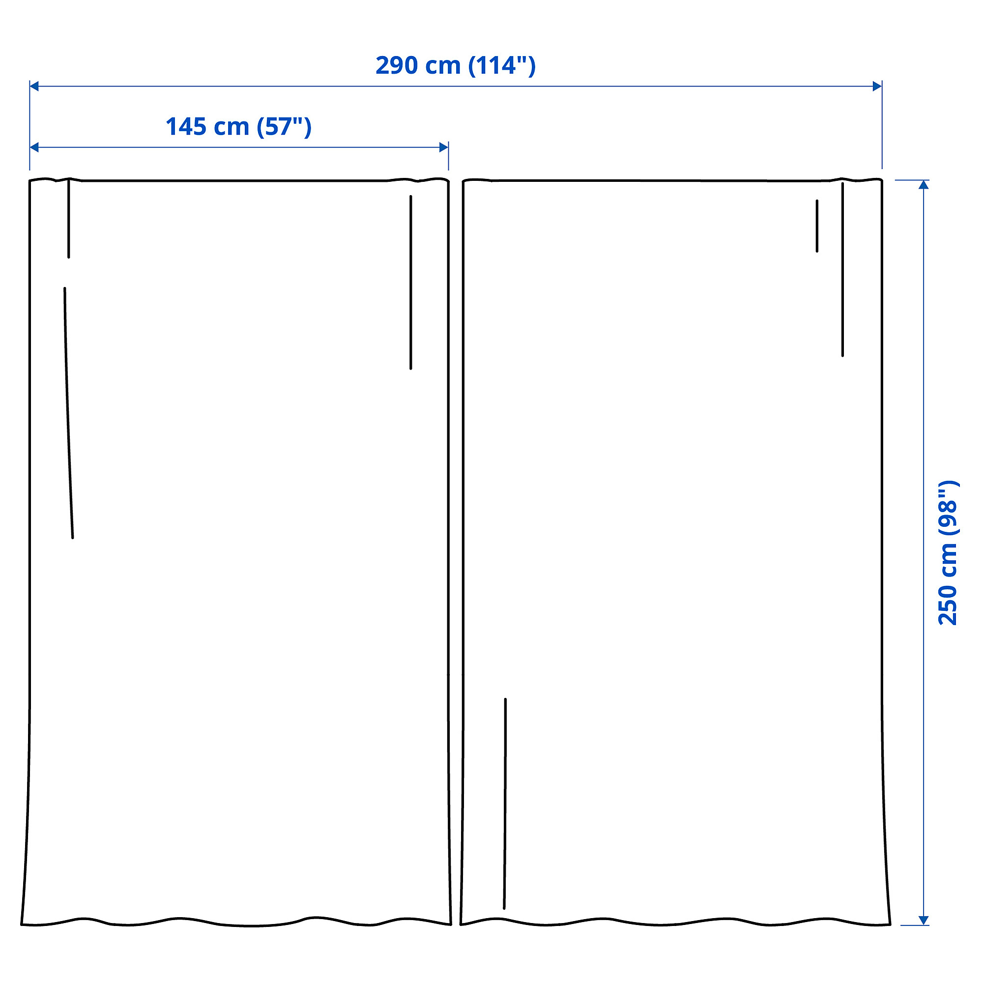 MATILDA sheer curtains, 1 pair