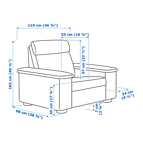 LIDHULT - armchair, Grann/Bomstad dark brown | IKEA Taiwan Online - PE720333_S4