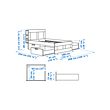 BRIMNES 床框附床底收納盒/床頭板
