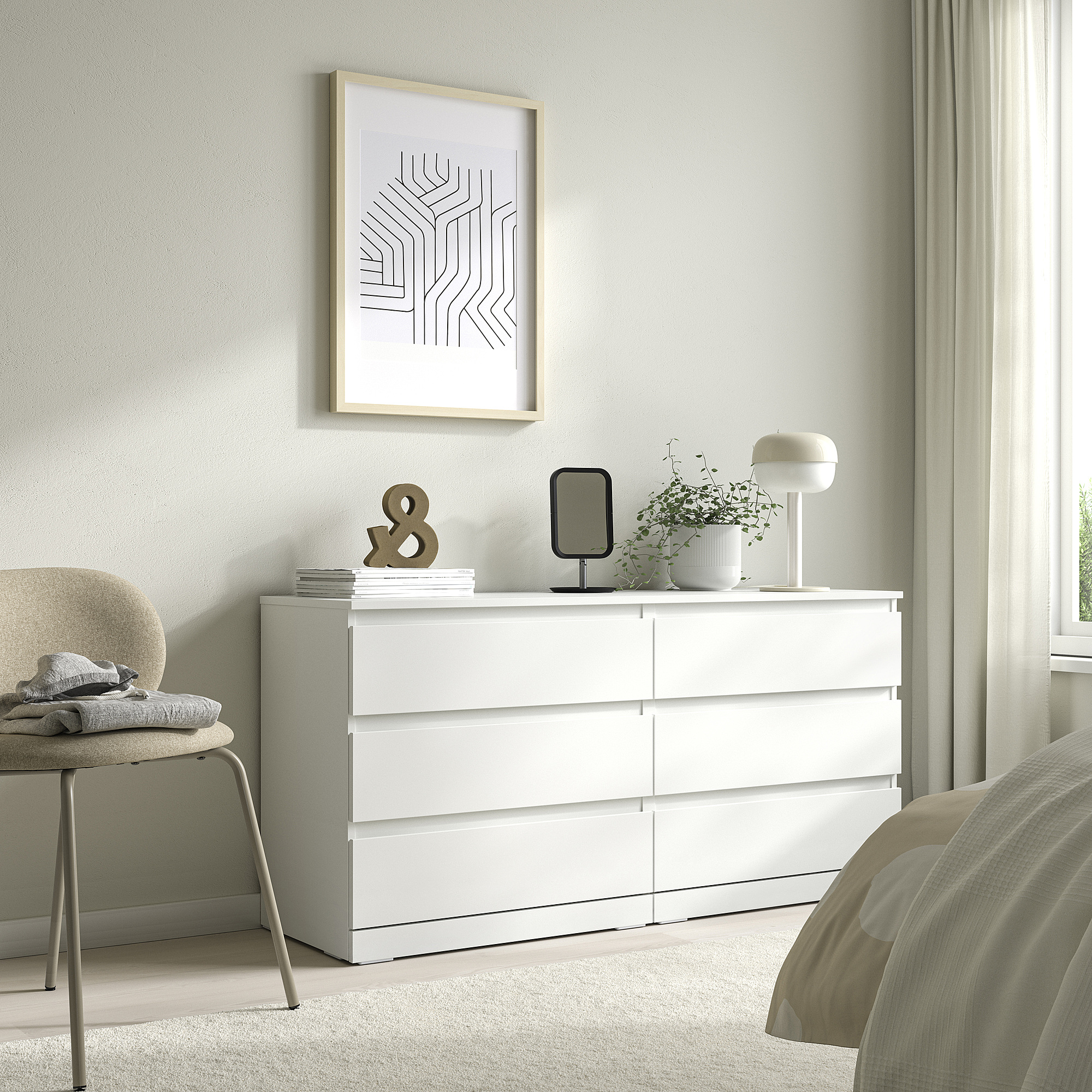 LILLBERGET chest of 6 drawers