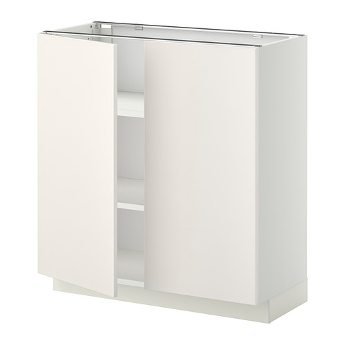 METOD - base cabinet with shelves/2 doors, white/Veddinge white | IKEA Taiwan Online - PE332456_S4